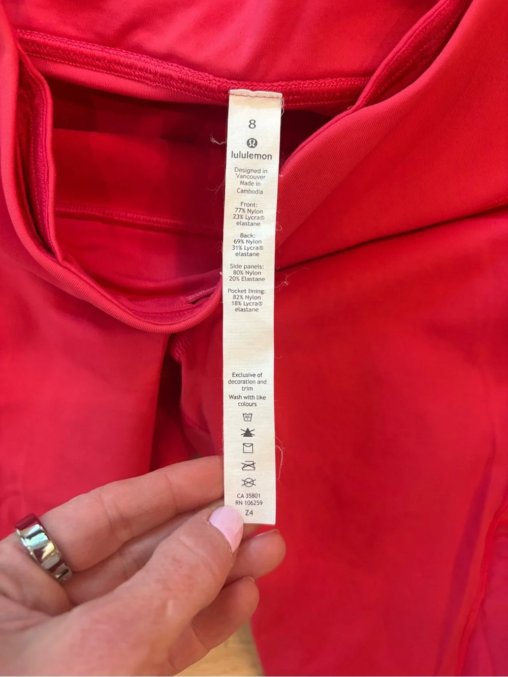 Lululemon Sun Runner Crop 17” Fuchsia Pink Mesh Running Leggings Size 8